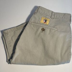 Vintage 90s Duck Head Shorts Pleated Chino USA Cotton Khaki Mens 32 Retro Preppy
